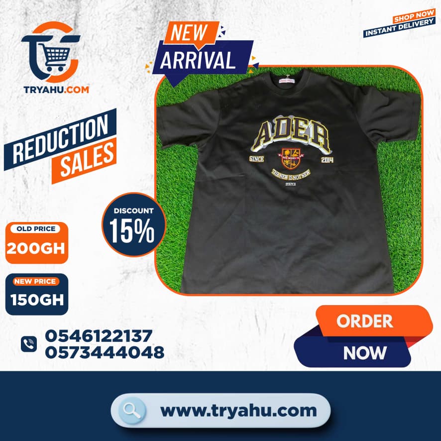 Heavy 100% Cotton T-Shirts for Men | Soft, Durable & Stylish | Tryahu Ghana